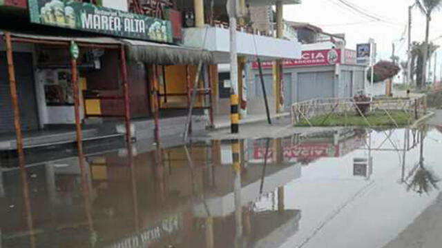 Trujillo: desagüe inunda calles de Huanchaco [VIDEO]