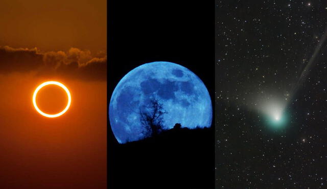 Estos son los principales fenómenos astronómicos que nos depara el 2023. Foto: composición LR