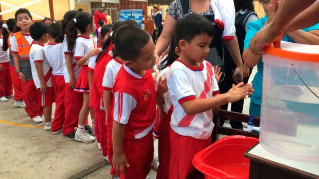 Promueven correcto lavado de manos en escolares de Lambayeque