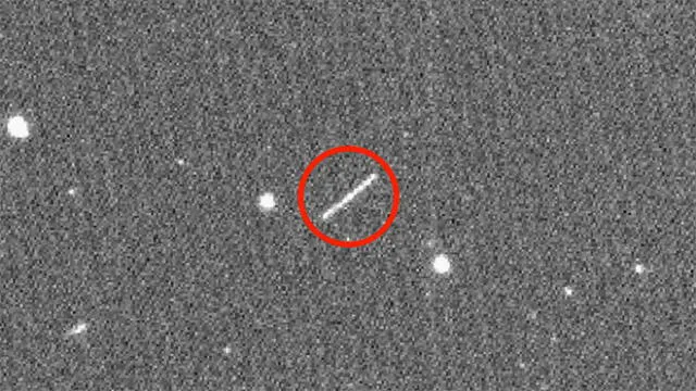 Paso de asteroide captado por el ZTF. Crédito: NASA.