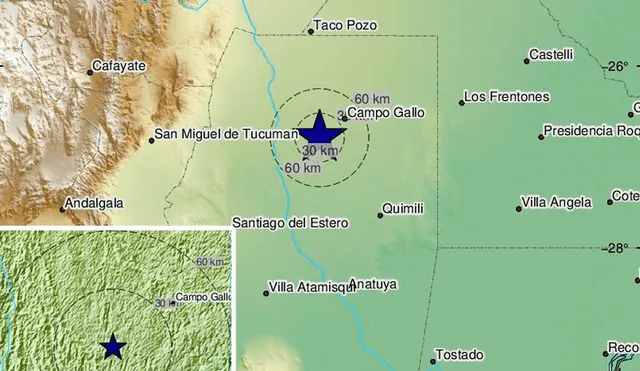 Sismo en Argentina. Foto: @LastQuake/Twitter