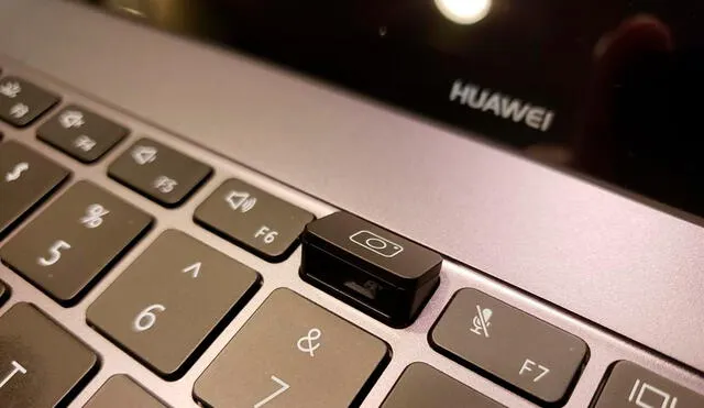 Huawei MateBook X esconde su cámara en el teclado. Foto: Huawei