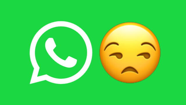 WhatsApp y el emoji de la cara de aburrido.