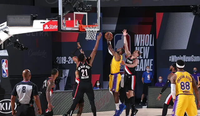 Lakers vs. Blazers EN VIVO: juegan por los NBA Playoffs 2020. Foto: AFP.