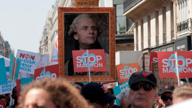Francia: multitudinaria marcha se realizó en París contra Emmanuel Macron