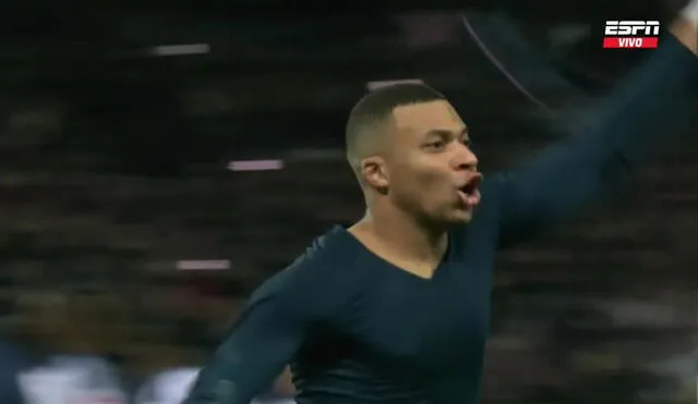 Mbappé marcó su cuarto gol de penal de sus últimos dos partidos. Foto: captura ESPN