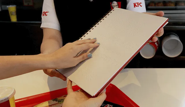 KFC Perú incorpora cartas en braille en todos sus locales a nivel nacional