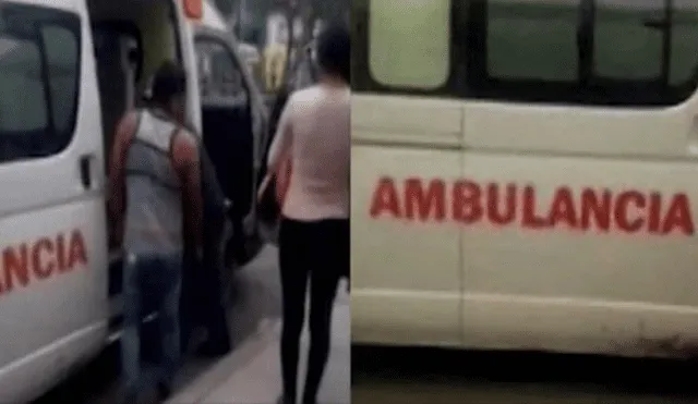 Ambulancia fue usada como vehículo de transporte público