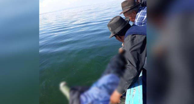 Hallan tercer cadáver de familia que desapareció en el lago Titicaca.