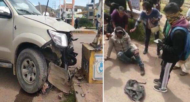 Accidente de tránsito se produjo en el sector de salida hacia la ciudad de Puno.