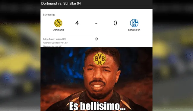 Borussia Dortmund vs. Schalke 04: lo mejores memes del partido de la Bundesliga. Foto: Facebook