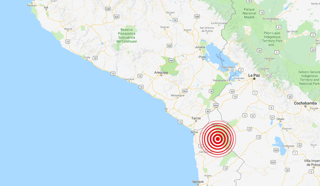 Sismo de magnitud 4.7 sacudió Tacna esta noche