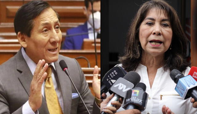 Carlos Almeri (Podemos Perú) y Martha Chávez (Fuerza Popular)