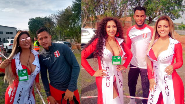 Las 'Perulovers' presumen su encuentro con Paolo Guerrero previo al partido