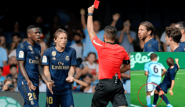 Luka Modric dio su versión en Twitter sobre la tarjeta roja que recibió en el partido entre el Real Madrid y Celta de Vigo. | Foto: EFE