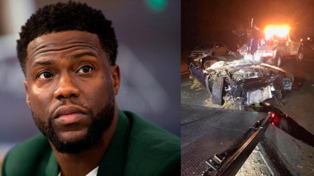 El actor Kevin Hart resulta herido tras accidente automovilístico