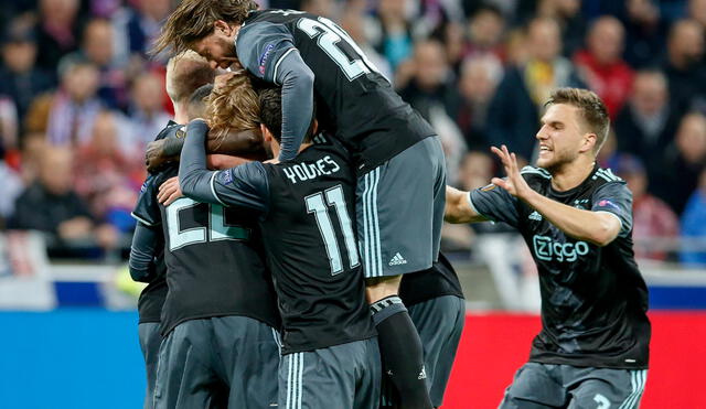 Ajax cayó 1-3 ante Lyon pero le alcanzó para clasificar a la final de la Europa League