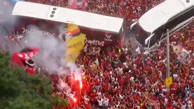 Final Copa Libertadores 2019 en Lima: Masiva y explosiva despedida al Flamengo en Río de Janeiro [VIDEO] 