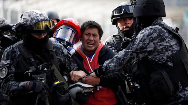 Represión policial en el Alto