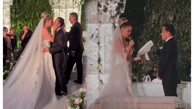 Brunella Horna y Richard Acuña se casaron en un íntima ceremonia con amigos y familiares. Foto: composición LR/Instagram/Ivana Yturbe/Instarándula