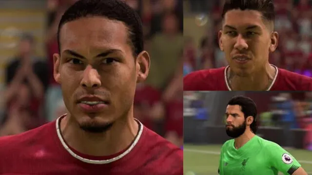 Los rostros de los jugadores del Liverpool en FIFA 21.