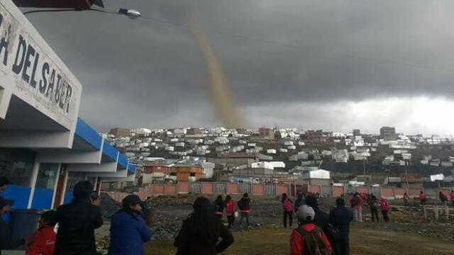 Puno: Tornado causó pánico en La Rinconada [VIDEO]