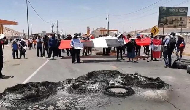 Bloqueado. Kilómetro 48 de la Panamericana Sur. Foto: captura HBA Noticias