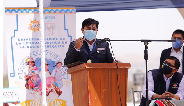 Autoridad arequipeña hizo propuesta durante una ceremonia. Créditos foto: Oswald Charca / La República.