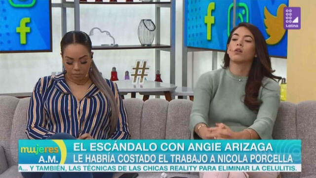 Jazmín Pinedo evita llorar al ver agresión de Nicola Porcella a Angie Arizaga