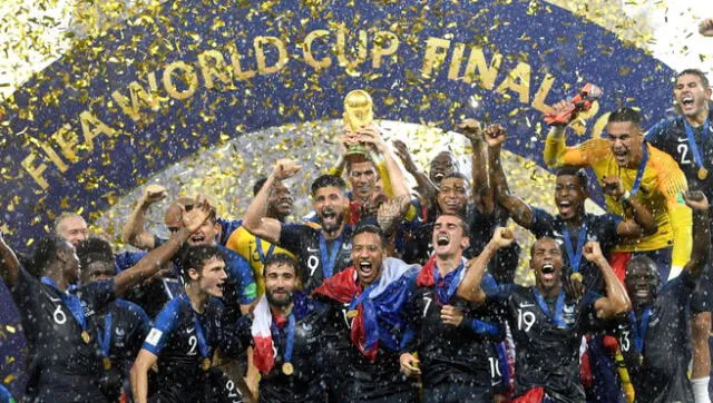 Francia se coronó campéon del Mundial Rusia 2018 tras vencer en la final a Croacia. Foto: EFE.