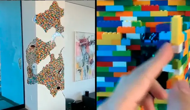 YouTube viral: famoso construye muro de Lego en su casa y estas son las espectaculares cosas que tiene dentro [VIDEO]