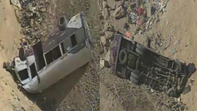 Manchay: un muerto y 2 heridos tras caída de custer a abismo de 30 metros 