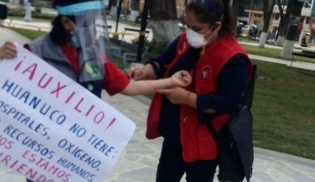 Mujer se corta el brazo a modo de protesta ante colapso de hospitales en Huánuco | Créditos: