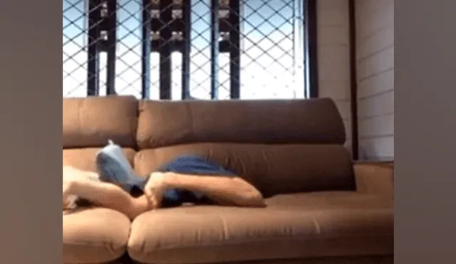 Desliza a la izquierda para ver el asombroso escondite que creó el joven dentro de su sofá. (Foto: captura)