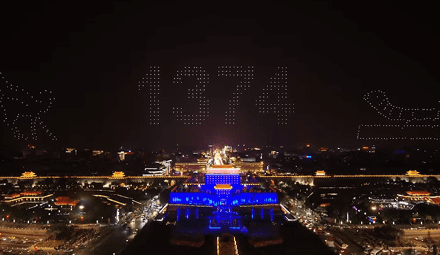China: 1.374 drones baten récord Guinness con impresionante espectáculo de luces [VIDEO]