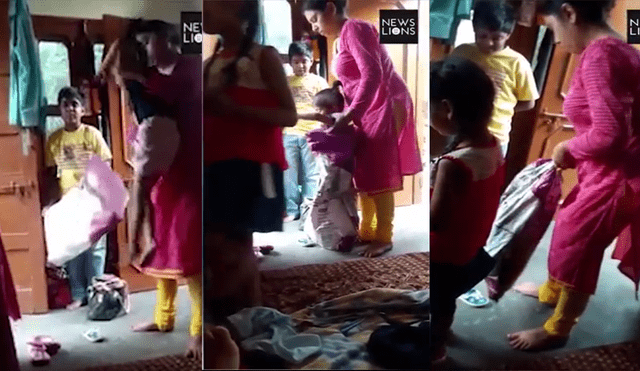 Cruel madrastra tortura a una niña poniéndola dentro de un saco [VIDEO]