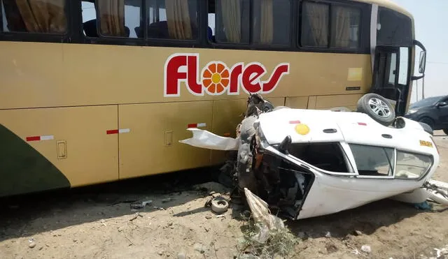 Cañete: Un muerto deja choque de automóvil con un ómnibus en Asia