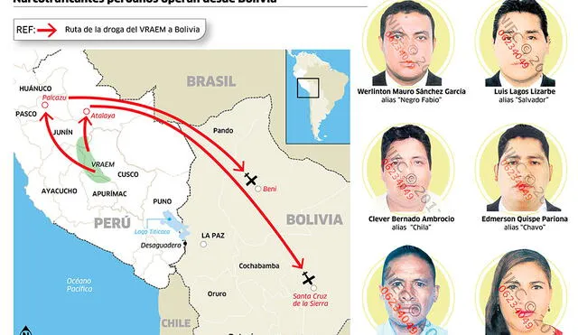 Narcotraficantes peruanos operan desde Bolivia