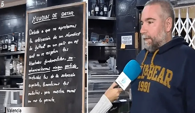 César es un ciudadano argentino que se negó a transmitir los partidos de Qatar por cuestiones morales. Foto: composición LR/captura de Telecinco