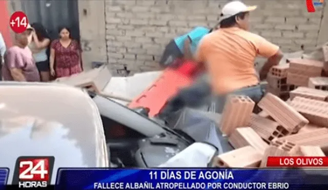 Muere albañil atropellado por conductor ebrio en Los Olivos [VIDEO]