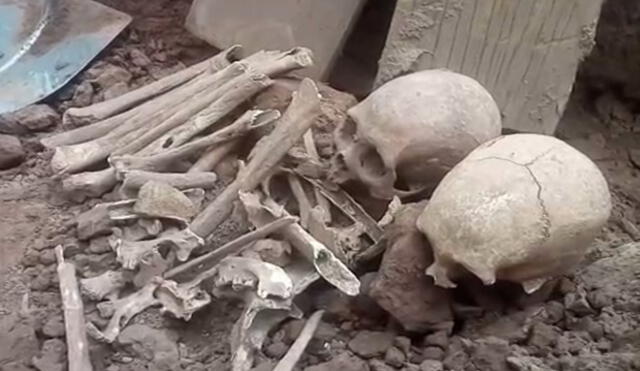 Obreros hallan restos óseos en el Cusco