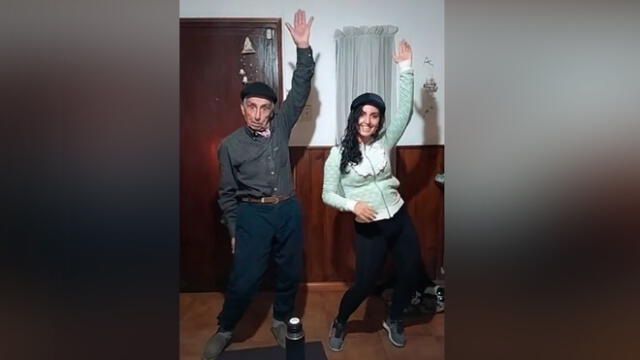 Desliza las imágenes para ver el divertido baile que hizo un padre con su hija en plena cuarentena. Foto: Meli Sellanes Álvare/TikTok