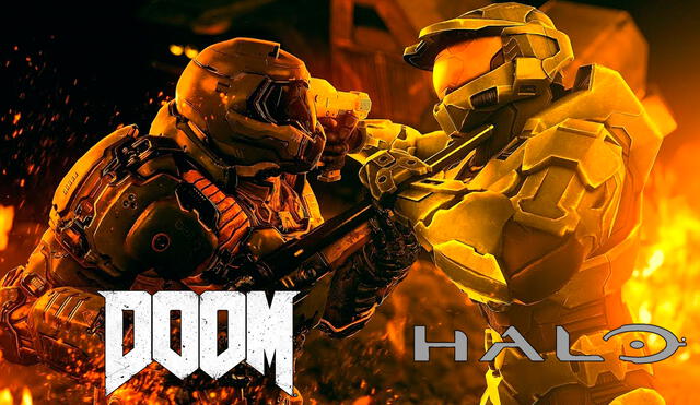 Xbox compra Bethesda y fans sueñan con un crossover entre Halo y Doom. Foto: Twitter.