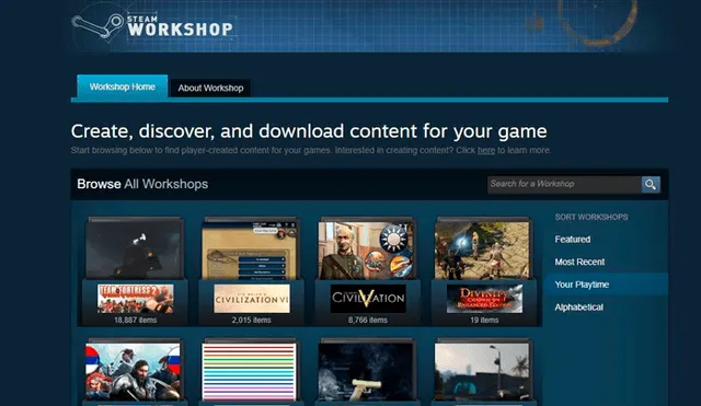 En Steam Workshop los jugadores venden sus propios mods para todo tipo de videojuego.