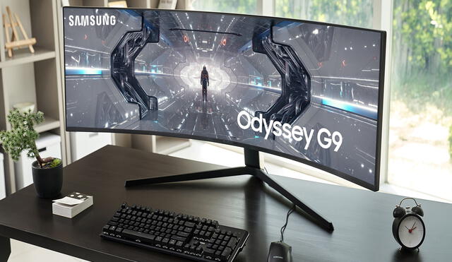 El nuevo Odyssey G9 posee una pantalla curva de 49 pulgadas. Foto: Samsung