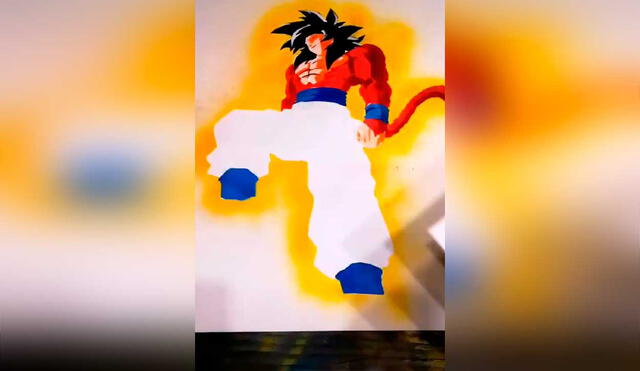 Desliza las imágenes para ver parte del proceso que tuvo que realizar el artista para hacer este increíble retrato de Goku. Foto: captura de TikTok/@gueybrel