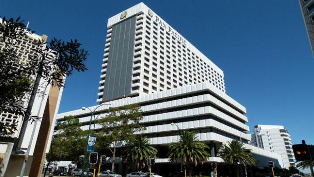 Hotel Pan Pacific, en Perth. Dará 20 de sus  habitaciones durante un período de prueba. Fuente: Internet.