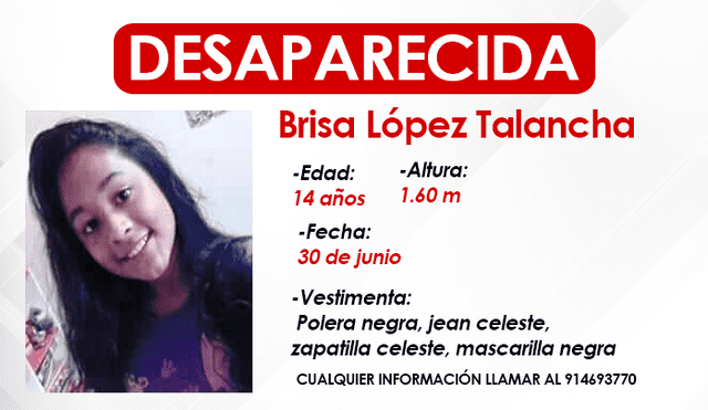 Menor de 14 años desapareció el pasado 30 de junio. Foto: Composición / La República