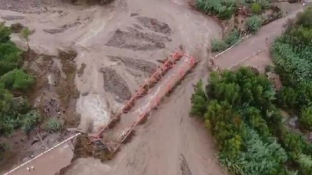 Huaicos en Moquegua: así quedó el puente Montalvo tras colapsar por desborde de río [VIDEO]