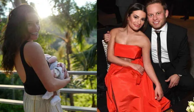 Lea Michele comparte su primera foto familiar con su esposo y su bebé